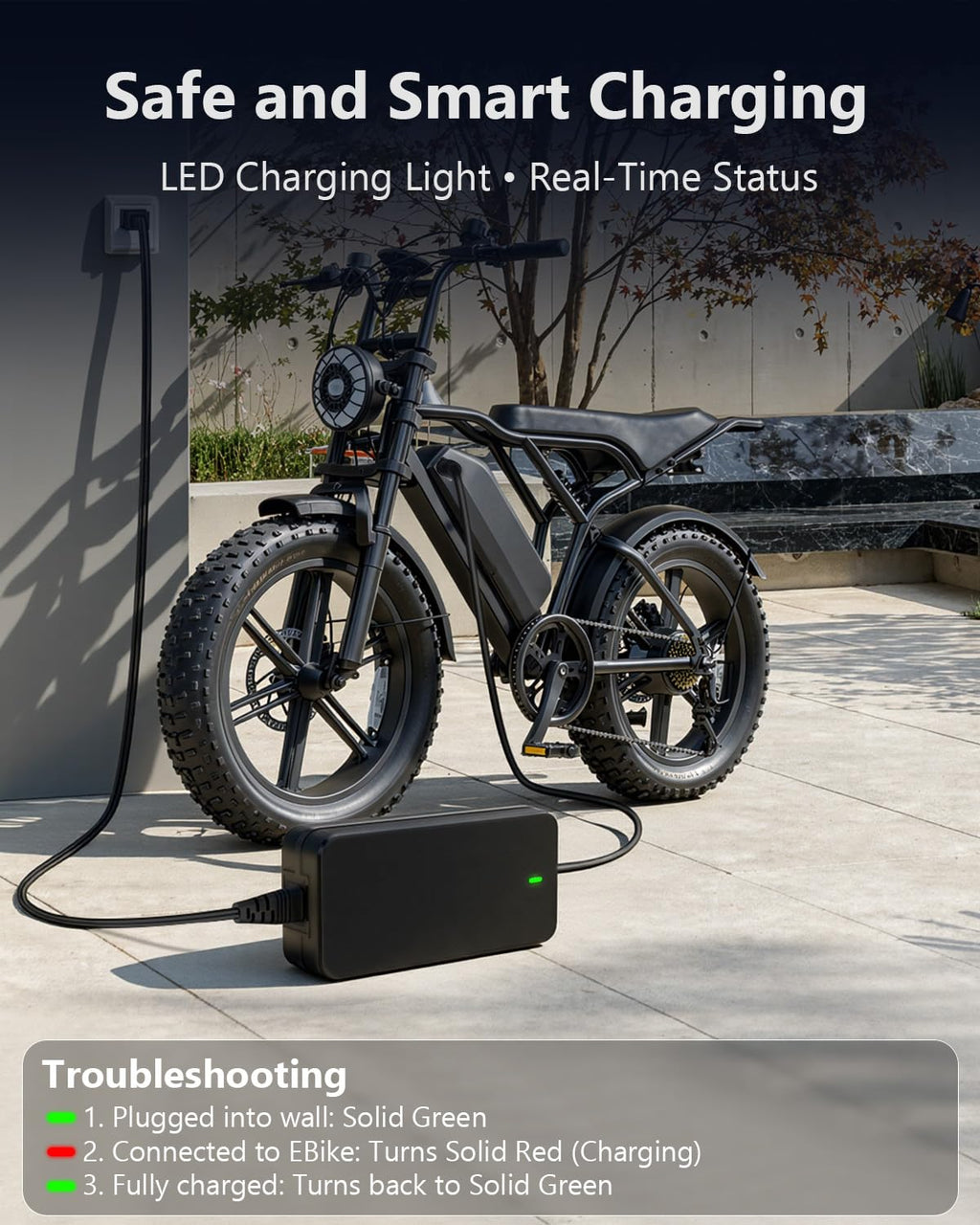 54.6V 3A ebike Charger for 48V Lithium Batteries J958560