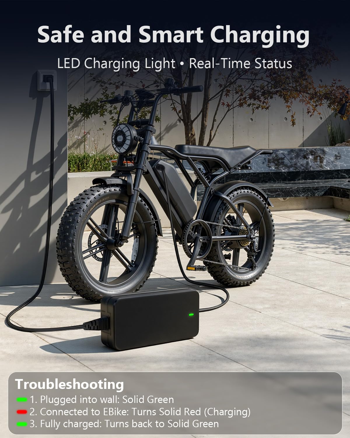 54.6V 3A ebike Charger for 48V Lithium Batteries J958560