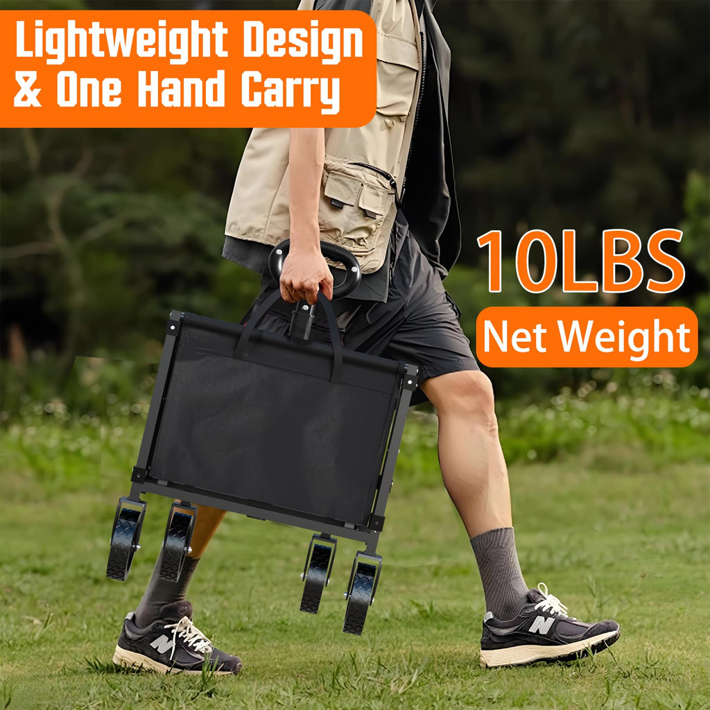 Foldable Lightweight Utility Cart with Wheels Black L3154