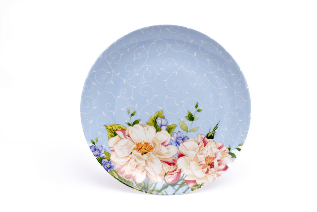 Blue Ceramic Porcelain 12 Pc Plates and Mugs Set Z752945