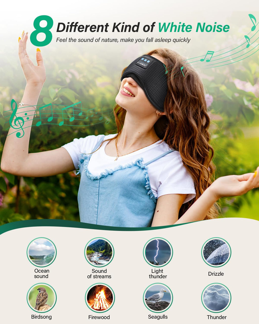 Bluetooth Sleep Mask with Headphones S27082