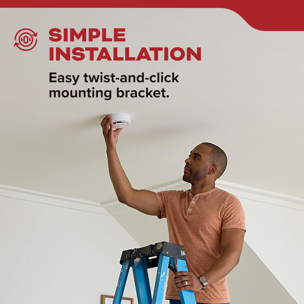 Smoke Detector, 10-Year Battery Powered, 85 dB Alarm, 1 Pack C33232