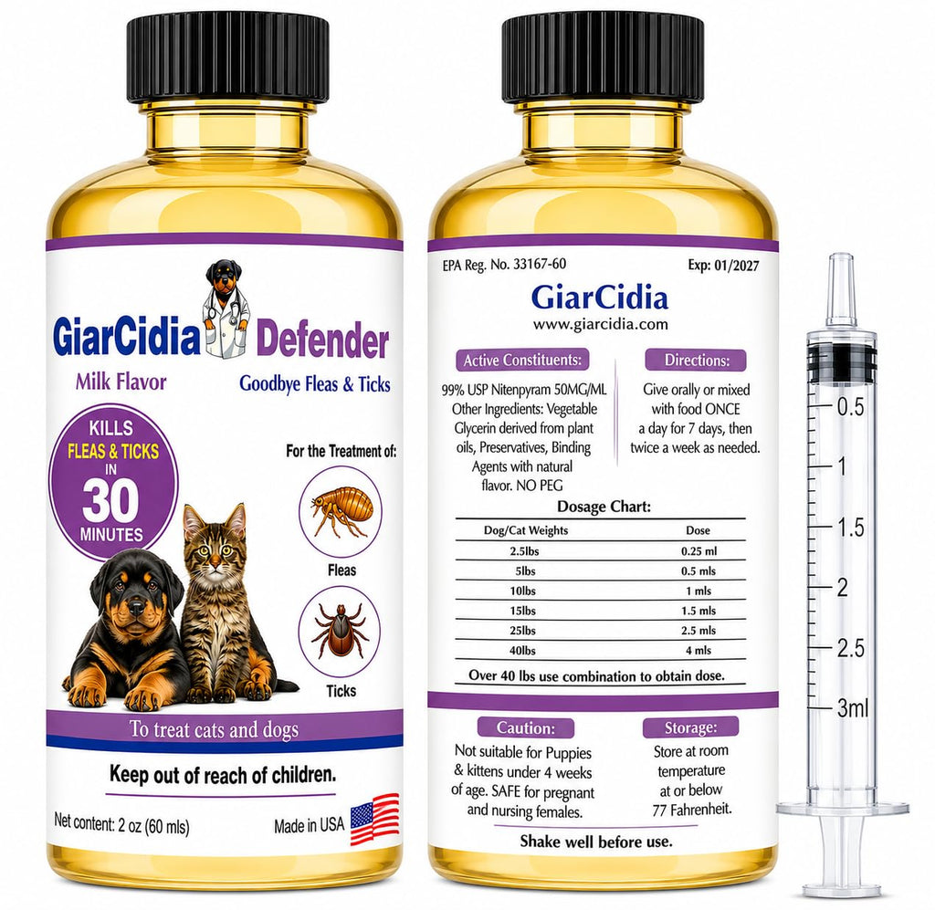Flea & Tick Support for Cats & Dogs Oral Suspension Milk Flavor 60ml A282