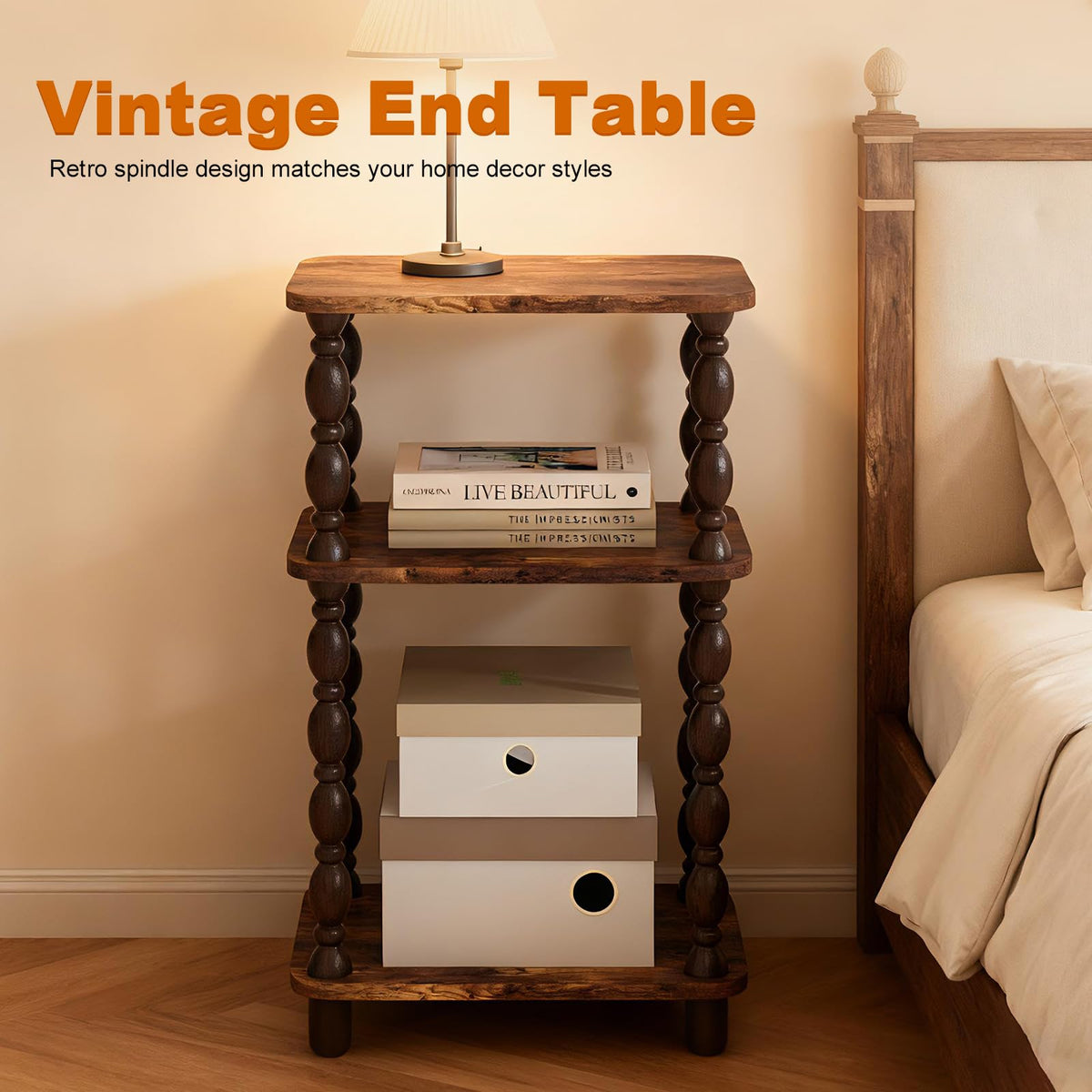 3-Tier Narrow End Table Q694165