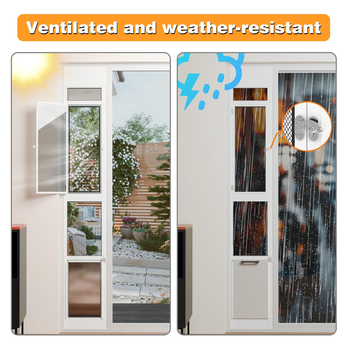 Adjustable Height Sliding Glass Door Dog Door B8881