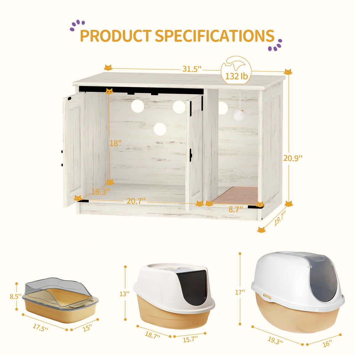 Cat Litter Box Enclosure J2352