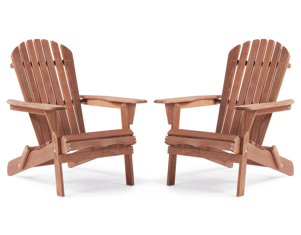 Wooden Folding Adirondack Chair Set of 2 I2784