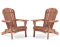 Wooden Folding Adirondack Chair Set of 2 I2784