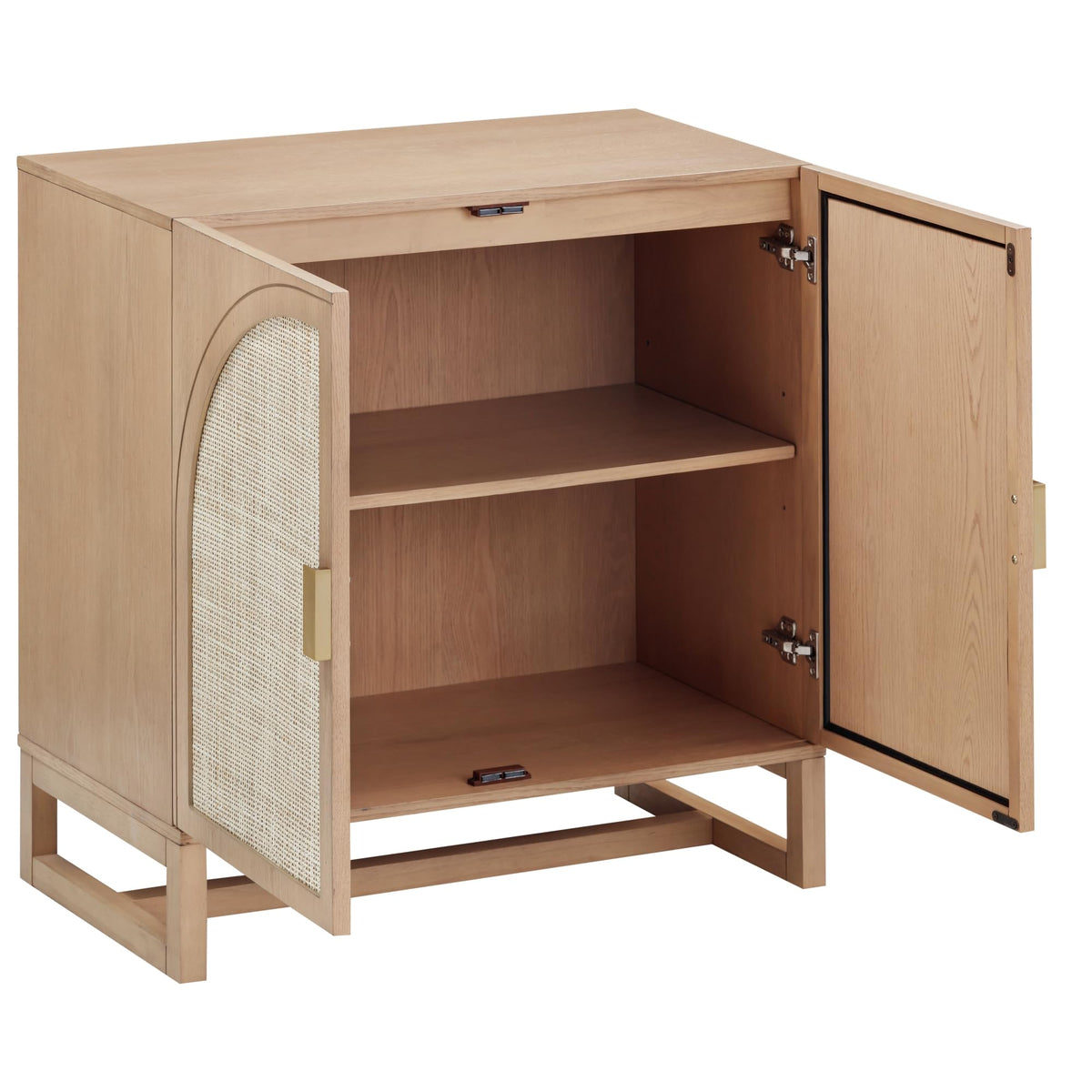 Mid-Century Modern Wood Storage Cabinet with Doors F9078
