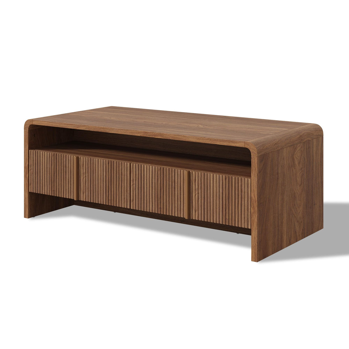 Fluted Coffee Table with Storage L41460