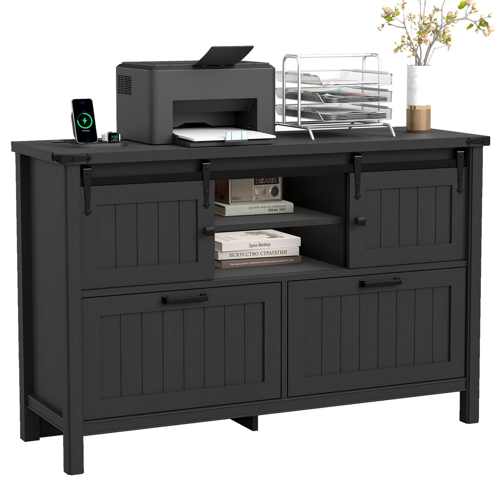 Lateral File Cabinet with Charging Station Q7866