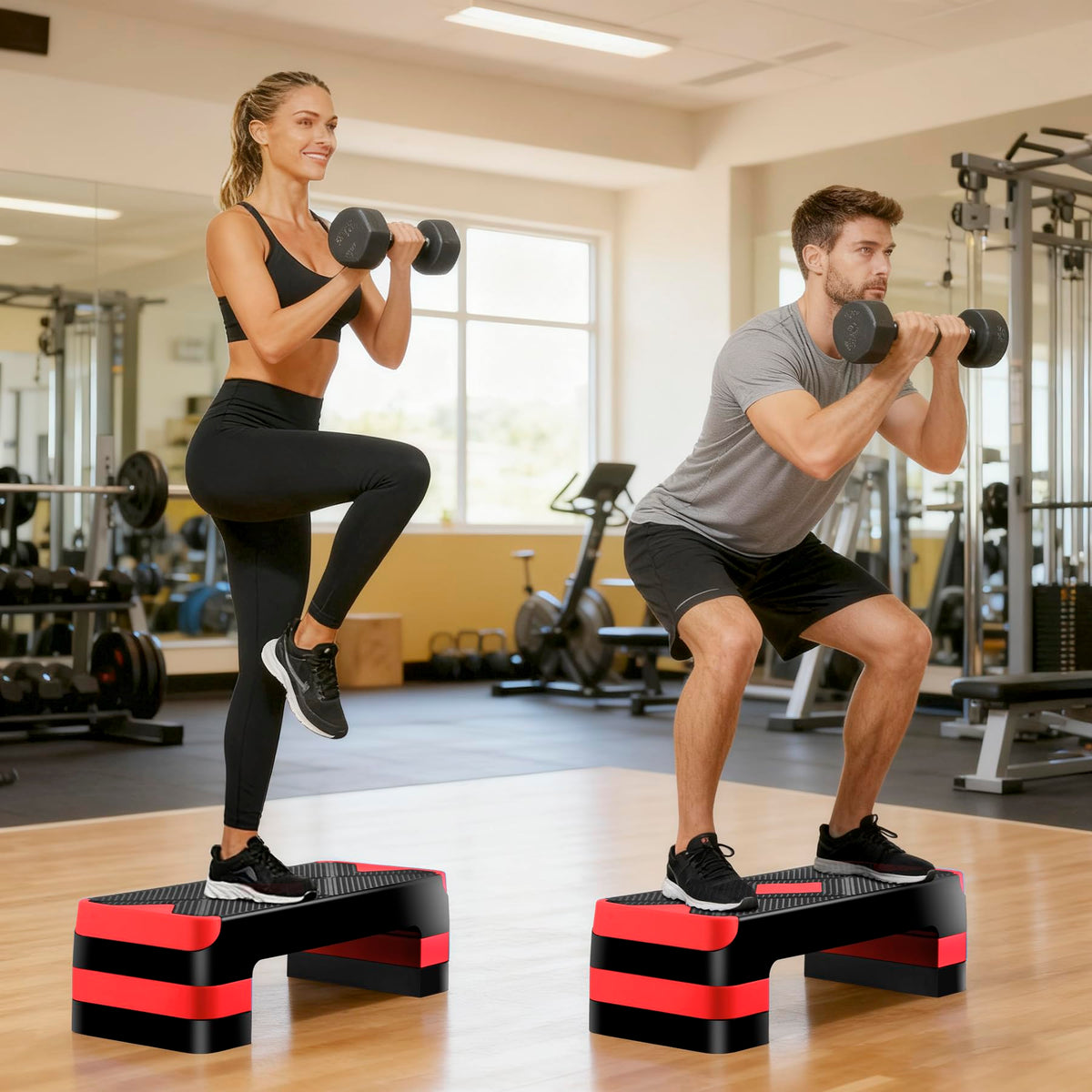 Adjustable Aerobic Stepper with Risers A840