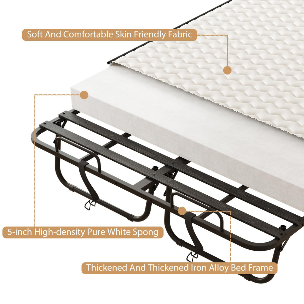 Full Size Folding Bed with 5" Memory Foam Mattress H206