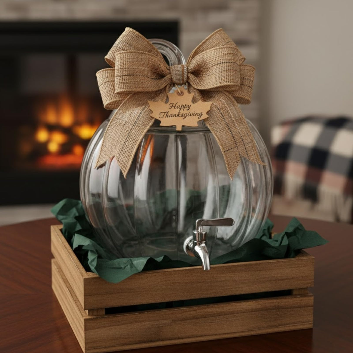Glass Pumpkin Drink Dispenser 2 Gallon C645148