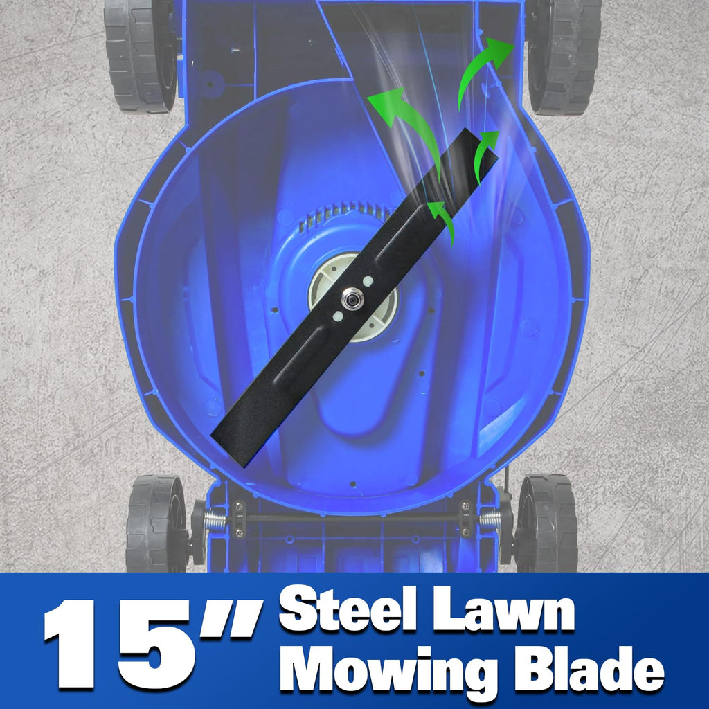 15" Corded Electric Push Mower with 35L Grass Bag N12884