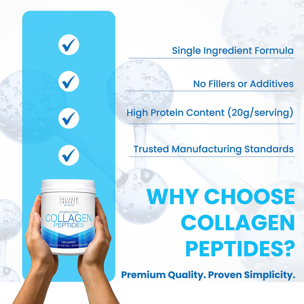 Hydrolyzed Collagen Peptides 20 oz Unflavored Powder T100494