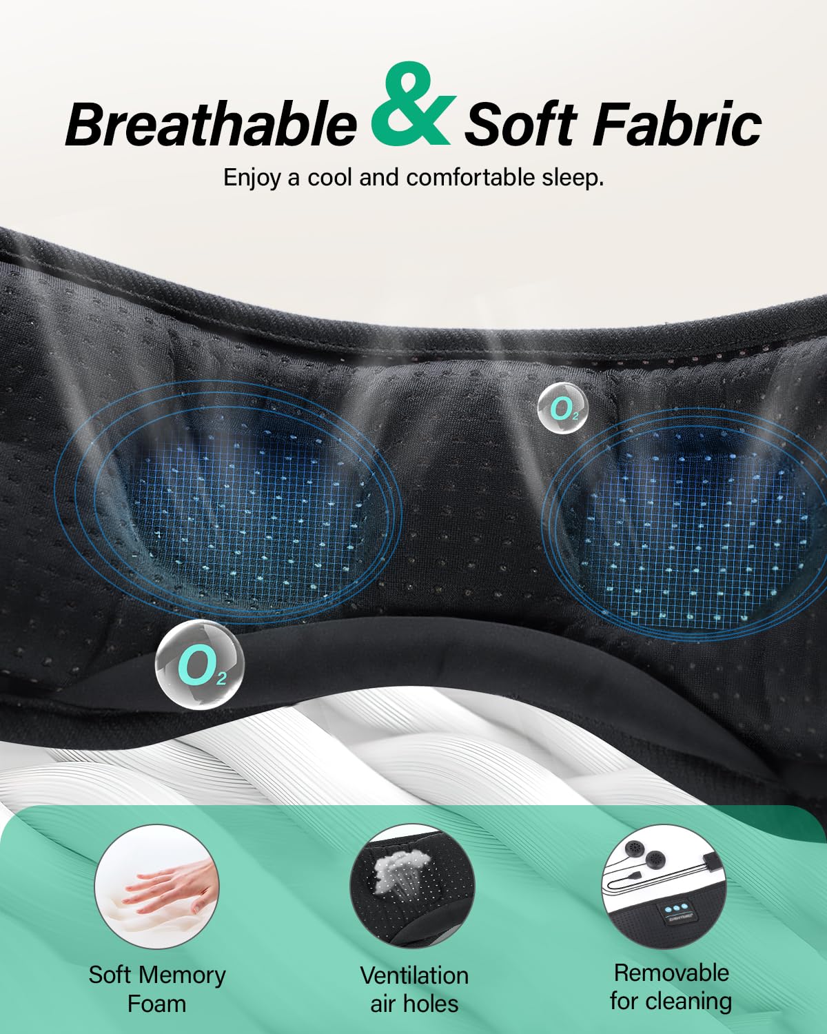 Bluetooth Sleep Mask with Headphones S27082
