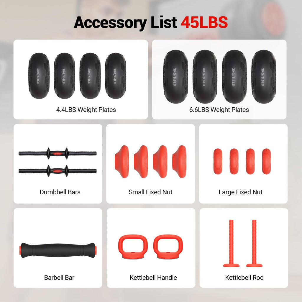 Adjustable Dumbbell Set with Connector C885735