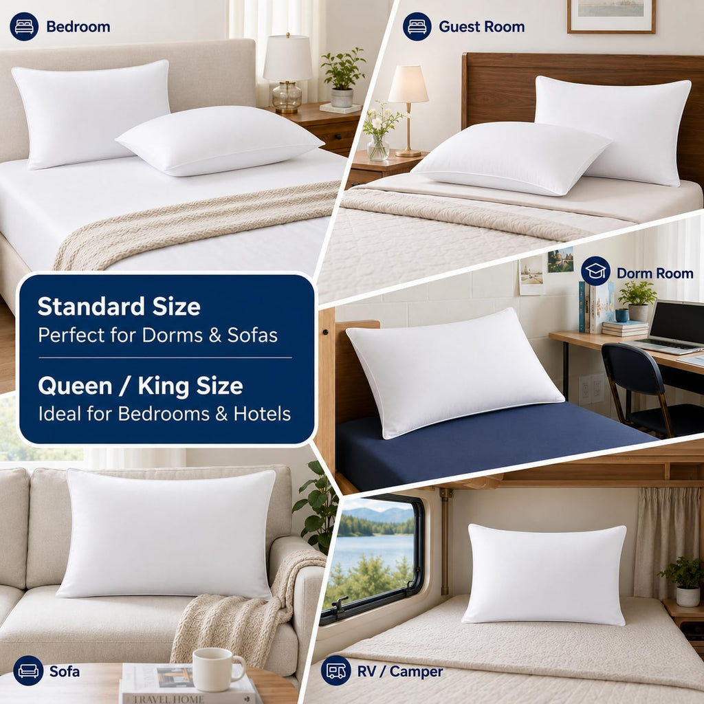 King Size Set of 2 Bed Pillows P6903