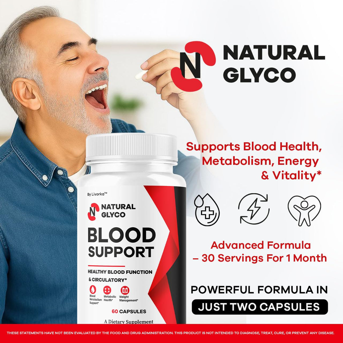Natural Glycogen Supplement Capsules 120 Capsules O969053