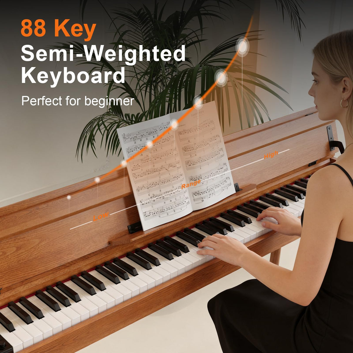 88 Key Full-Weighted Digital Piano Q2202