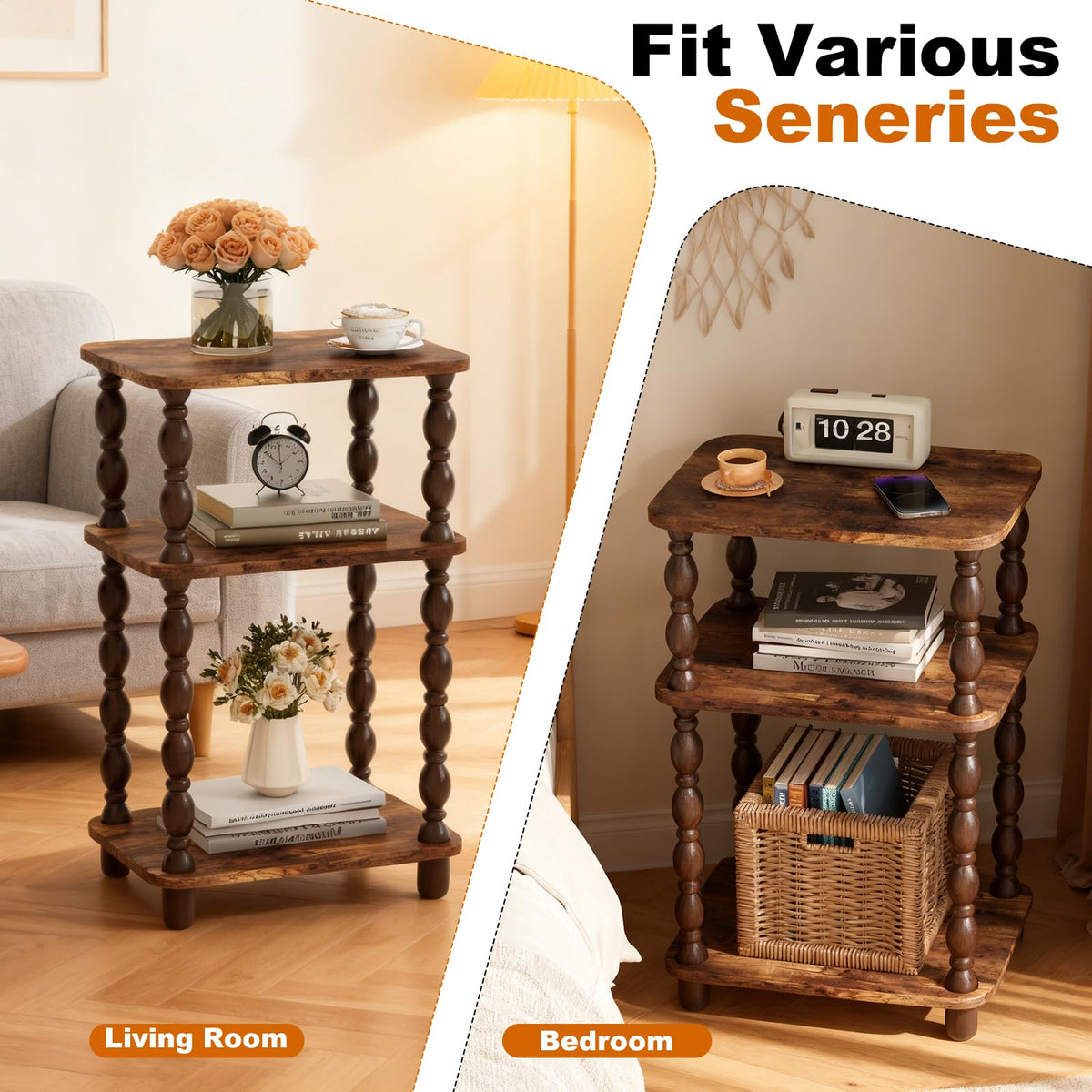 3-Tier Narrow End Table Q694165