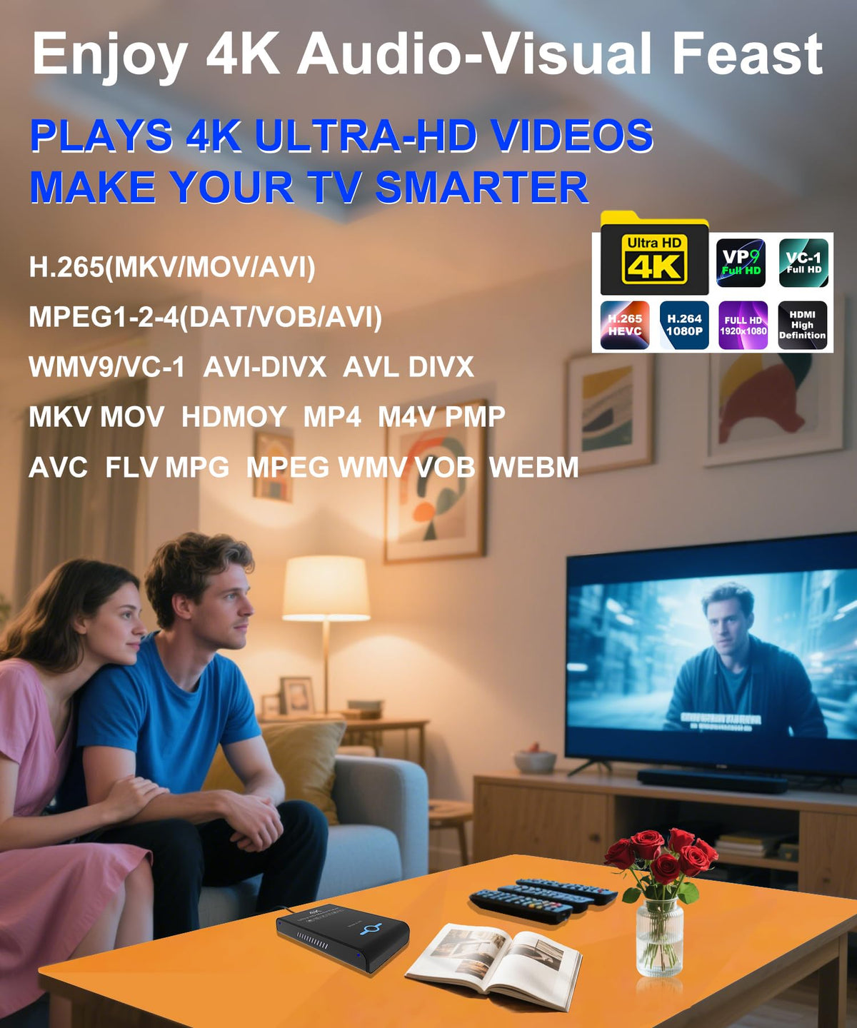4K Ultra HD Media Player & HDD Enclosure 2-in-1 T800