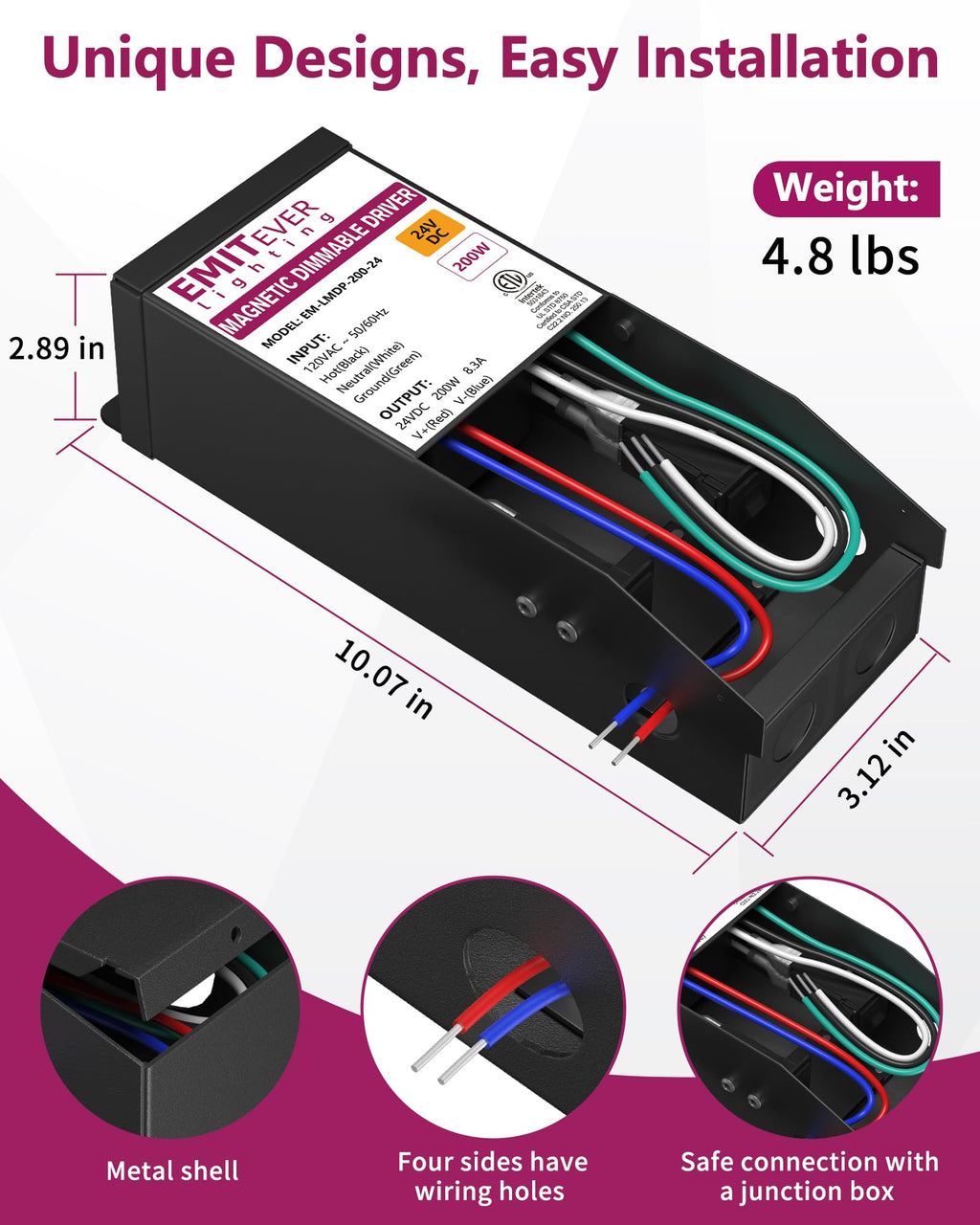 200W 24V Dimmable LED Driver Power Supply D96986