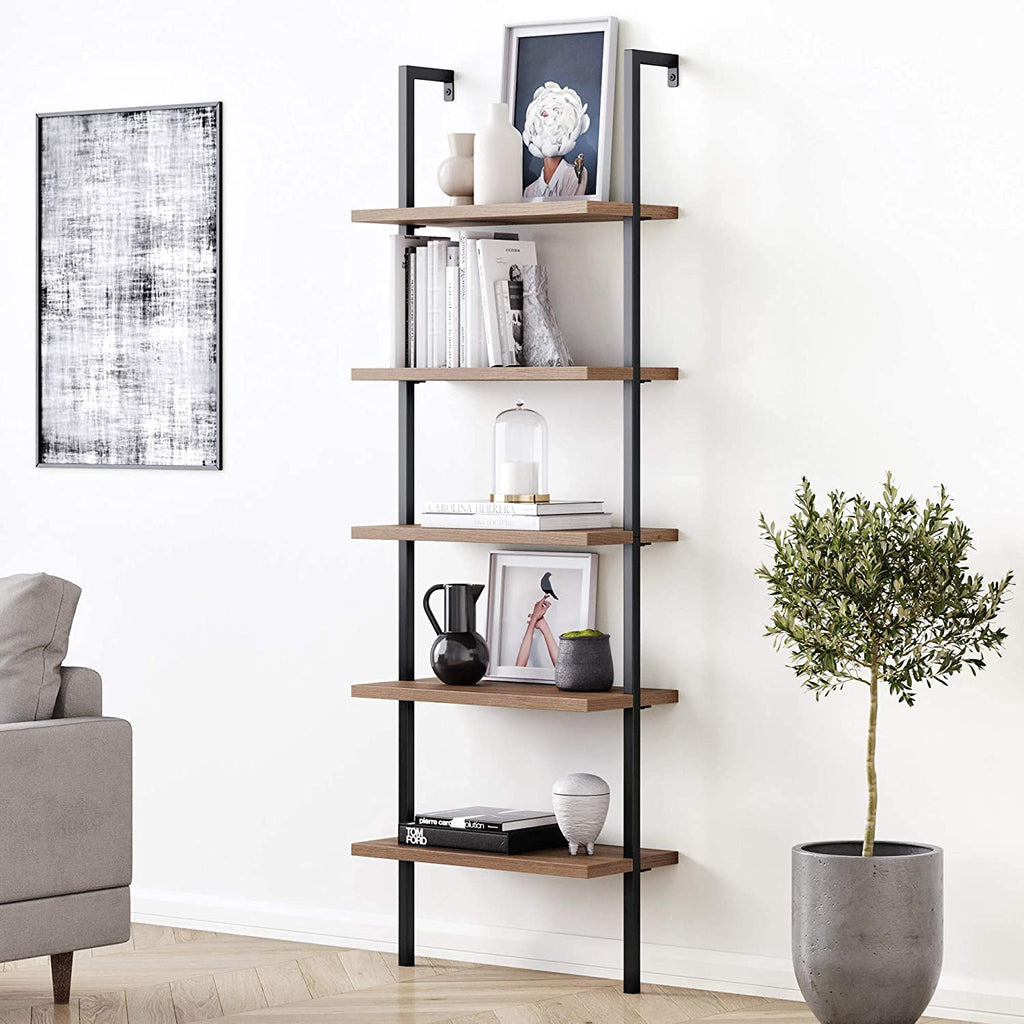 5-Shelf Oak Wood Modern Bookcase T21115