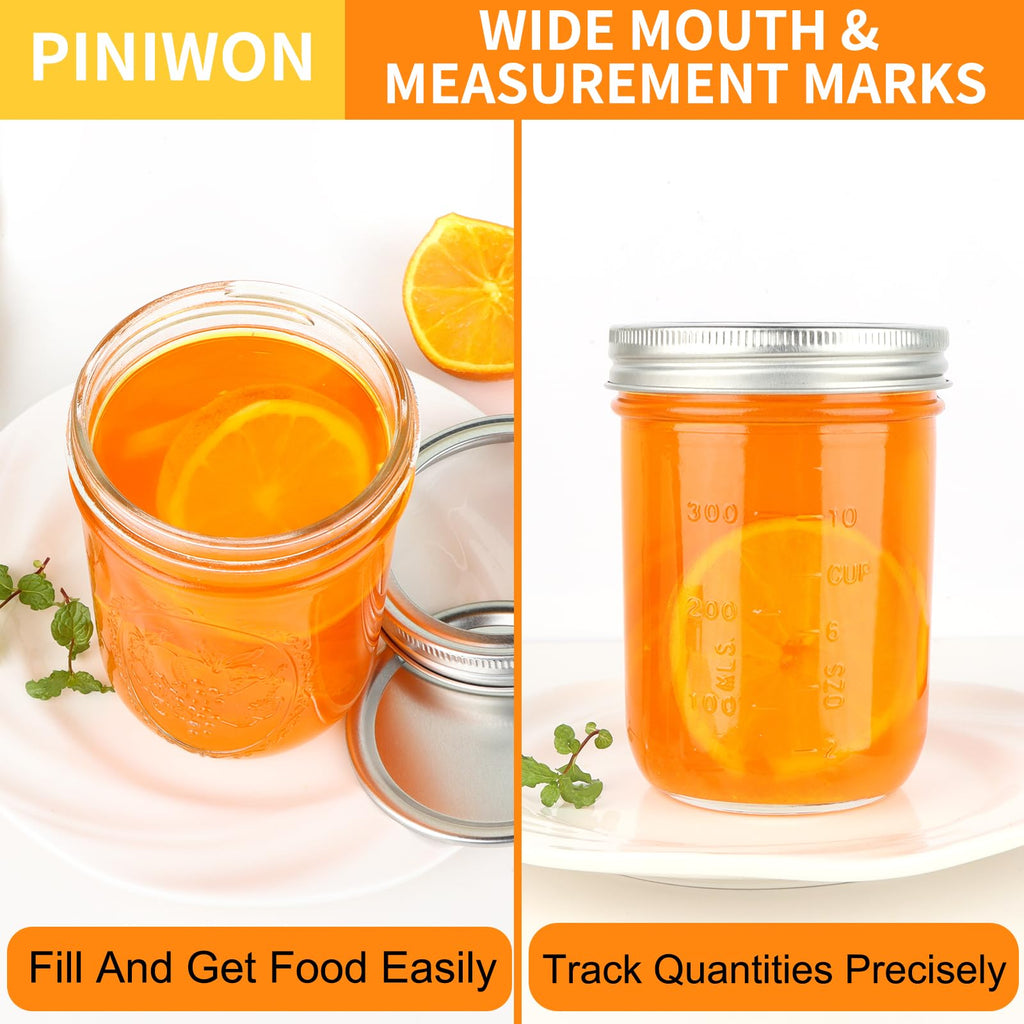 16 oz Wide Mouth Mason Jars 6 Pack K5545