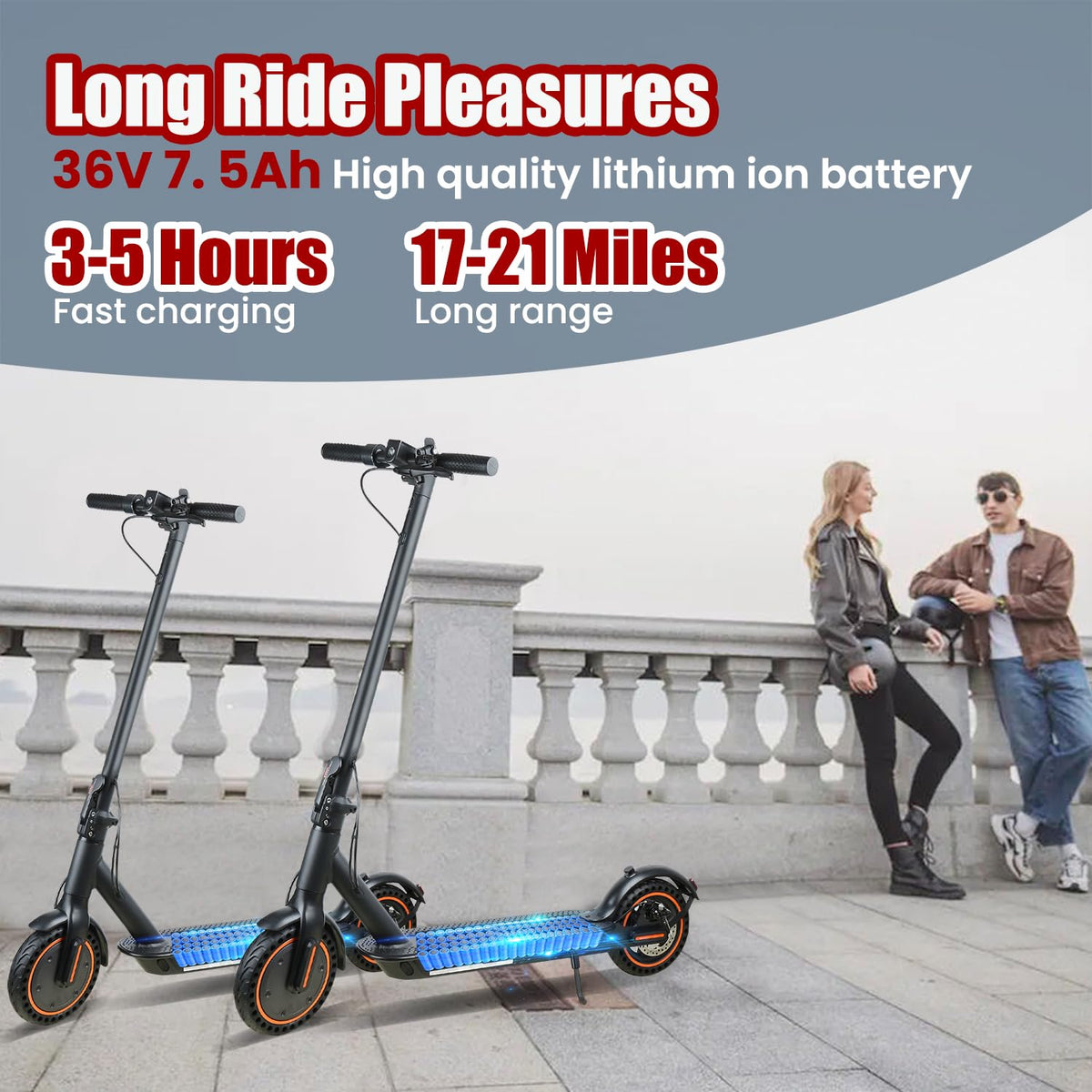 500W Foldable Electric Scooter with Dual Braking System D68144