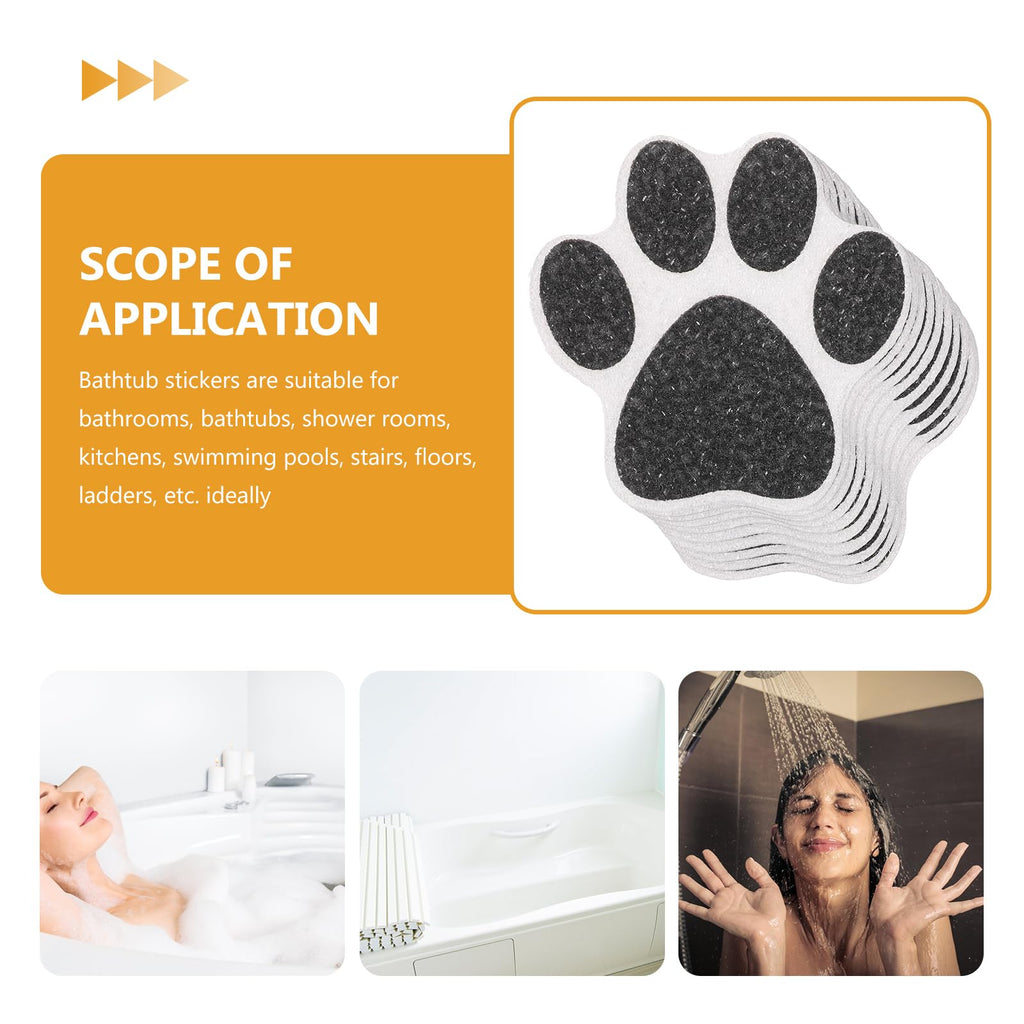 Non Slip Bathtub Stickers 10 pcs Dog Paw Decals Q685375