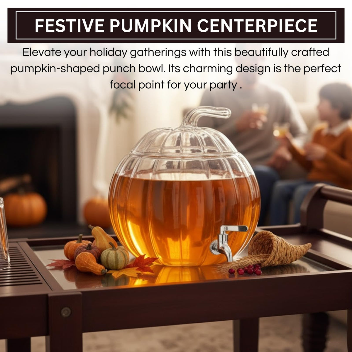 Glass Pumpkin Drink Dispenser 2 Gallon C645148