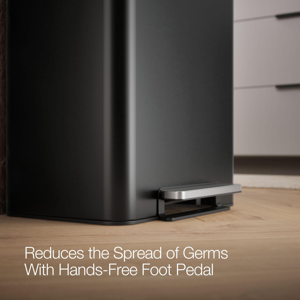 13-Gallon Stainless Steel Step Trash Can S4086
