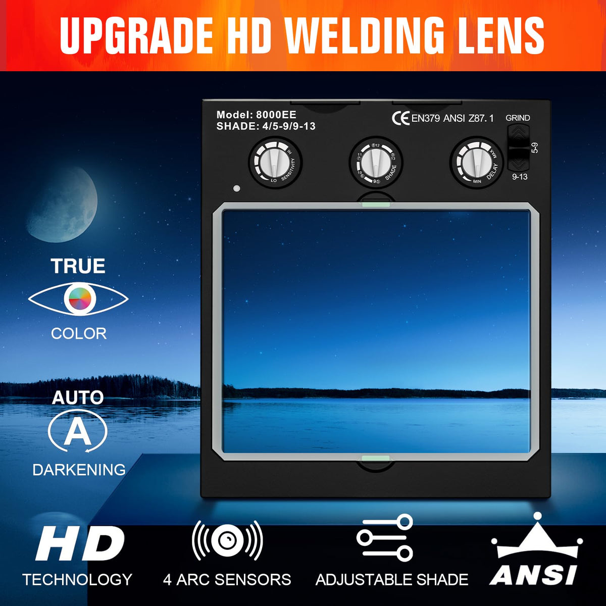 Auto Darkening True Color Welding Lens D672