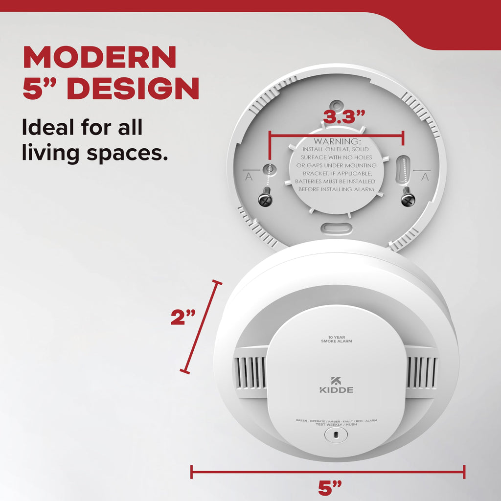 Smoke Detector, 10-Year Battery Powered, 85 dB Alarm, 1 Pack C33232