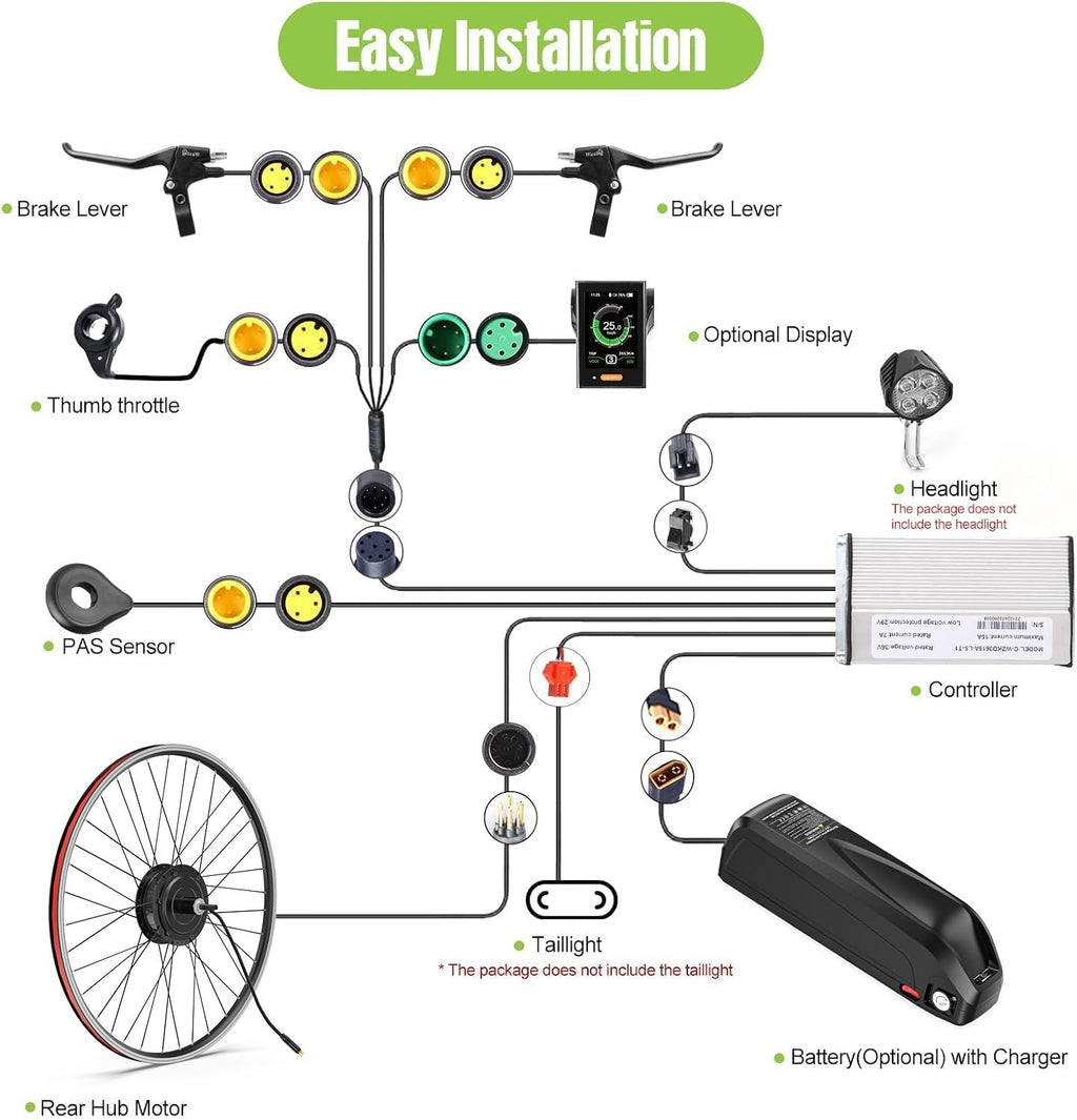 48V 500W 750W Rear Hub Motor Ebike Conversion Kit X845