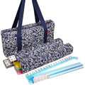 American Mahjong Set 166 White Tiles 4 All-in-One Rack/Pushers Blue Soft Bag X5571