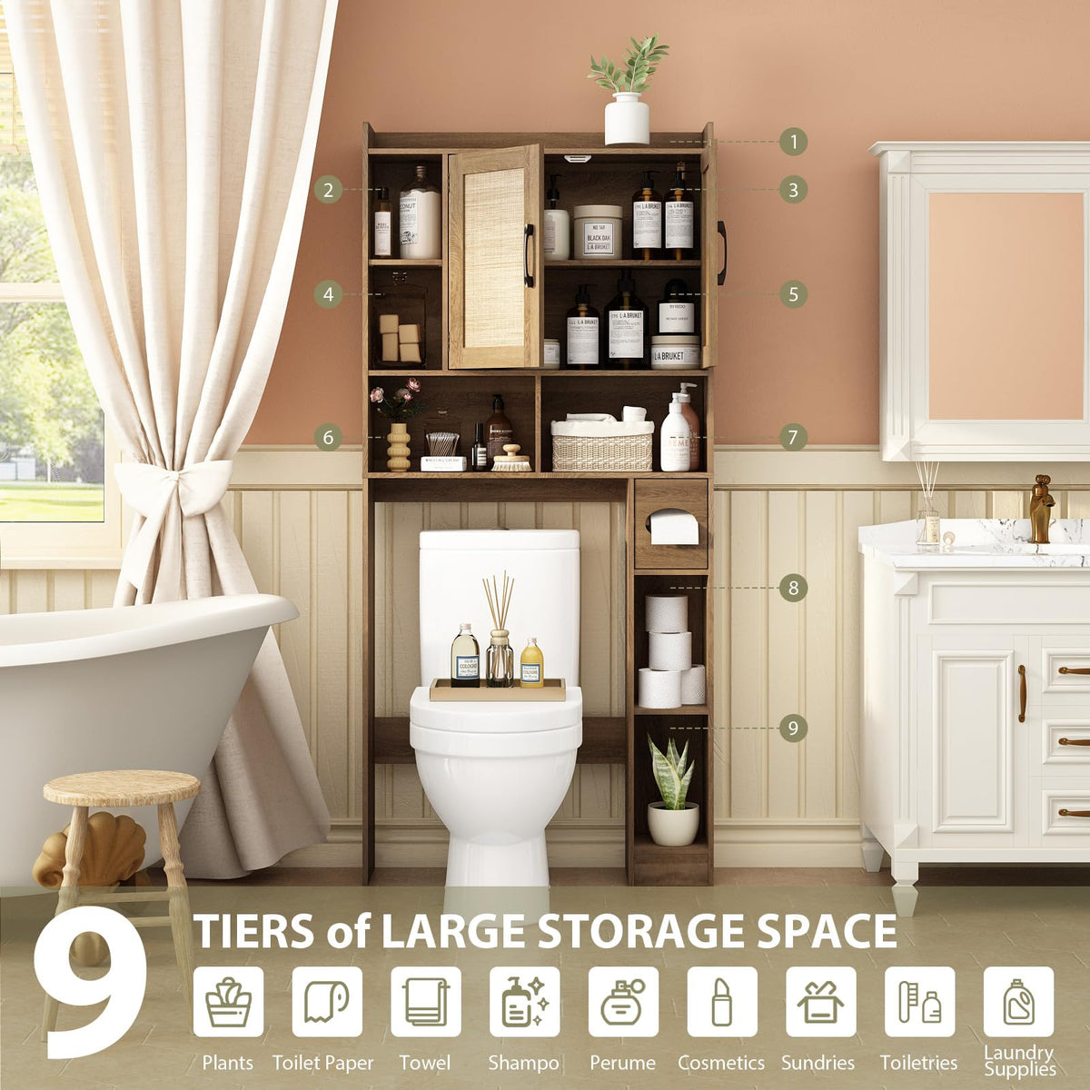 Over The Toilet Storage Cabinet W6384