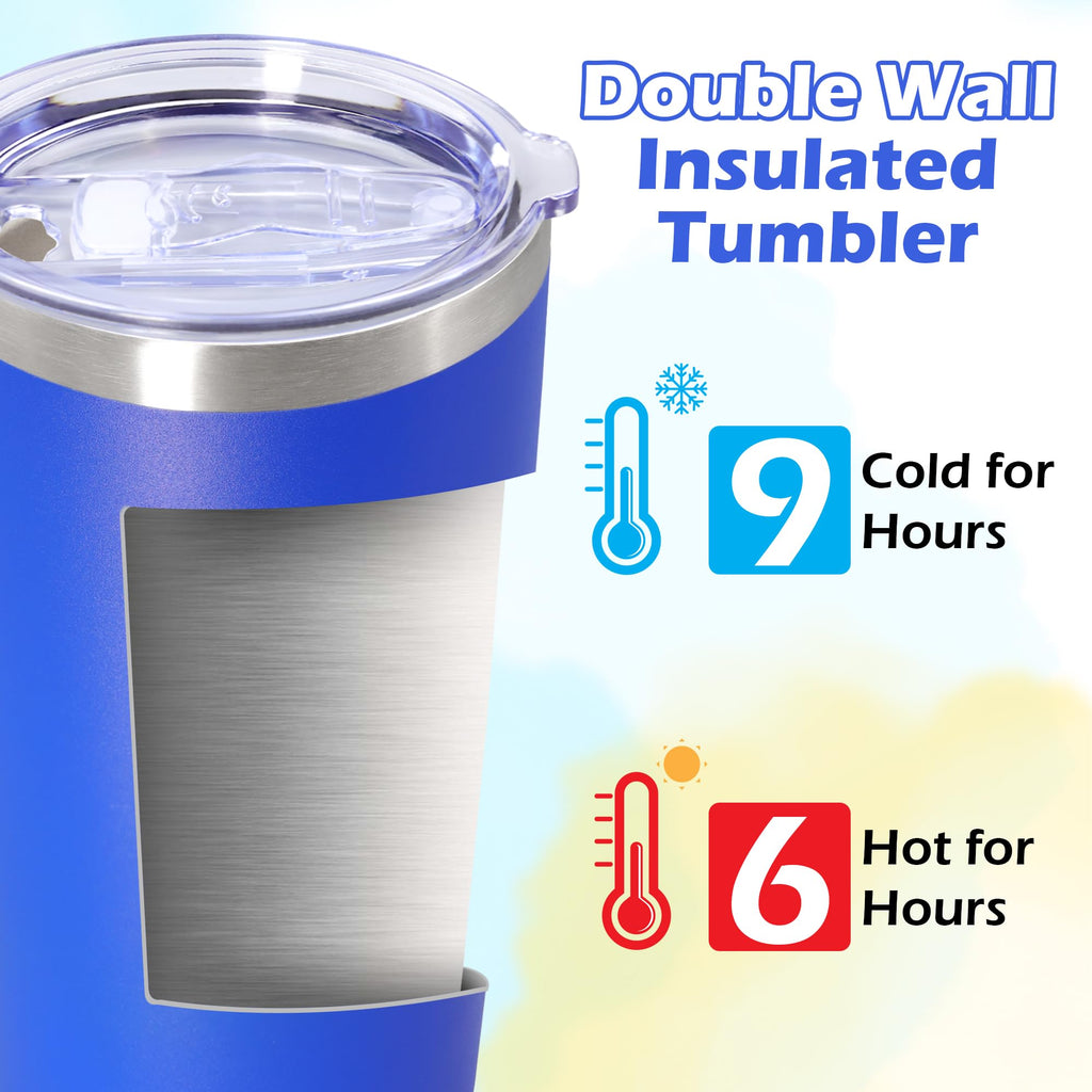 20oz Insulated Tumbler with Lid Dark Blue Z5768