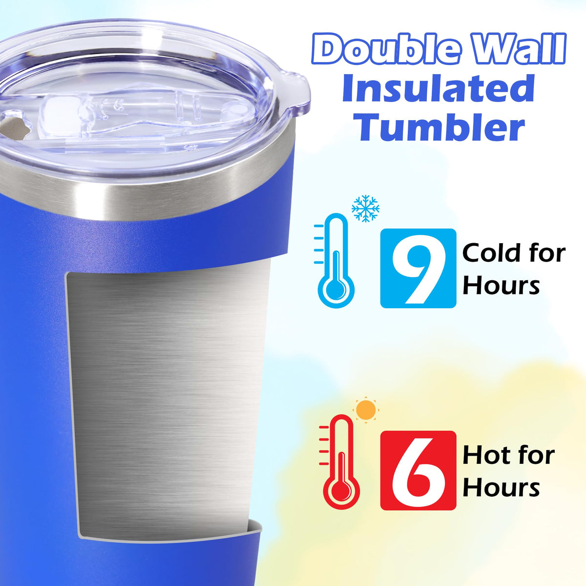 20oz Insulated Tumbler with Lid Dark Blue Z5768