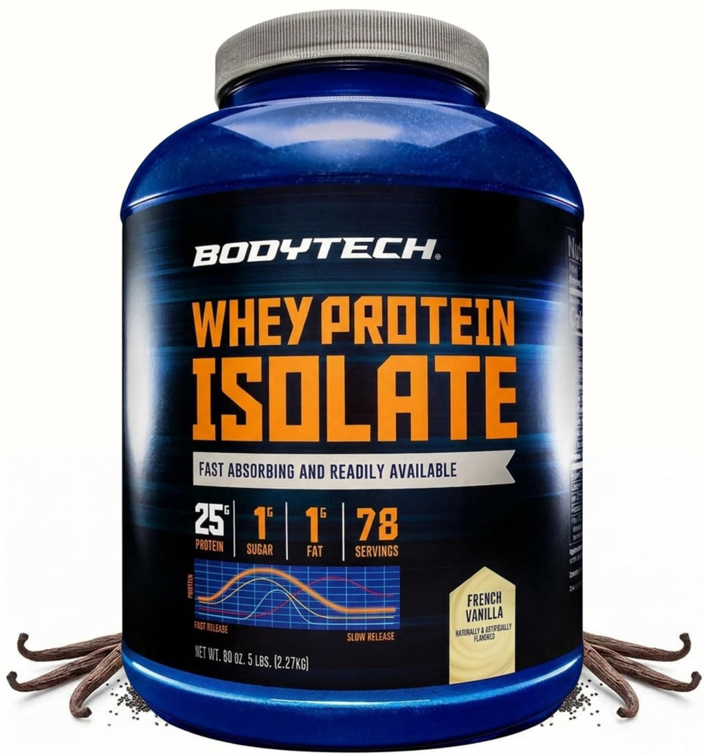 Whey Protein Isolate Powder, French Vanilla, 5 lb G237631
