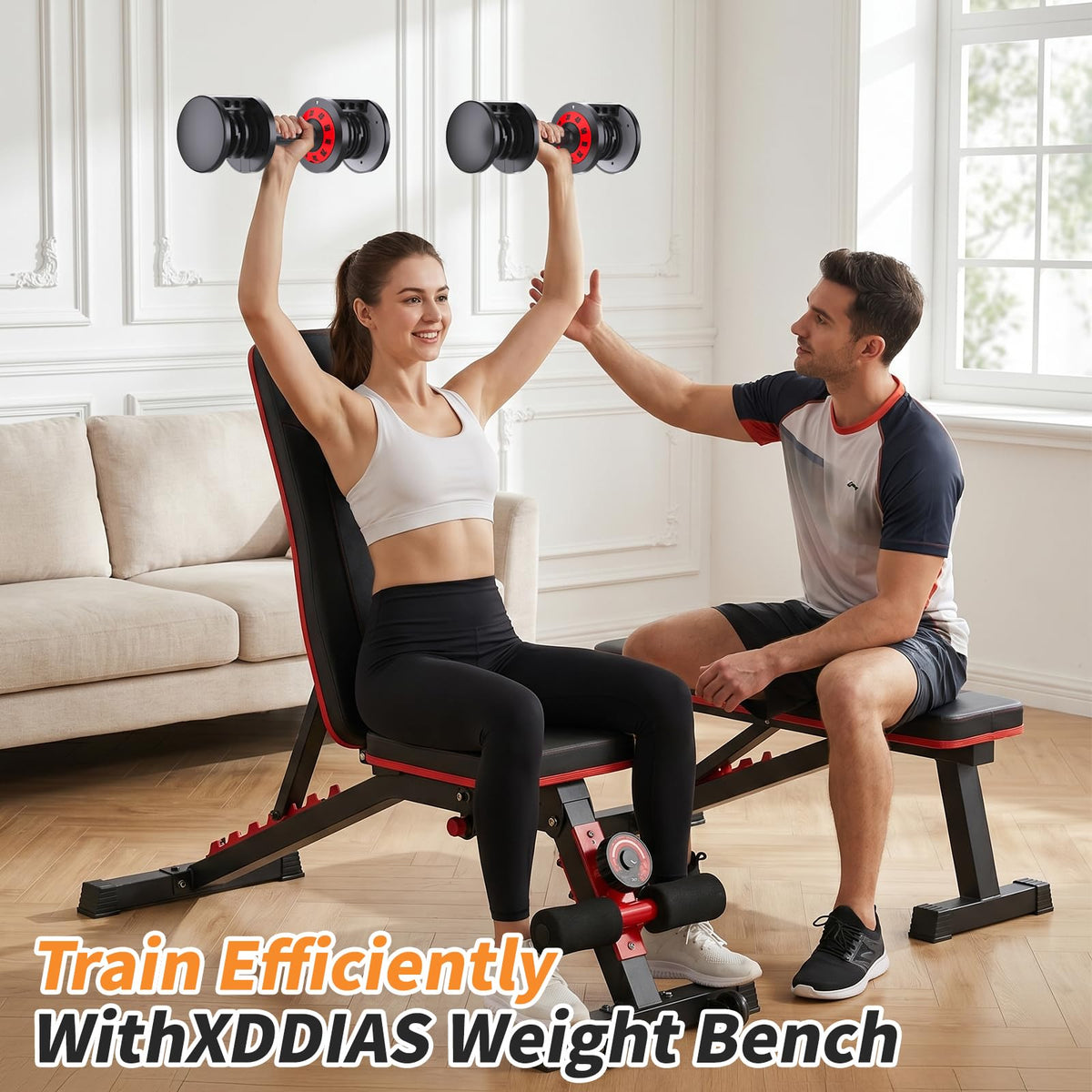 Adjustable Dumbbell Set of 2 with Storage Box F309863
