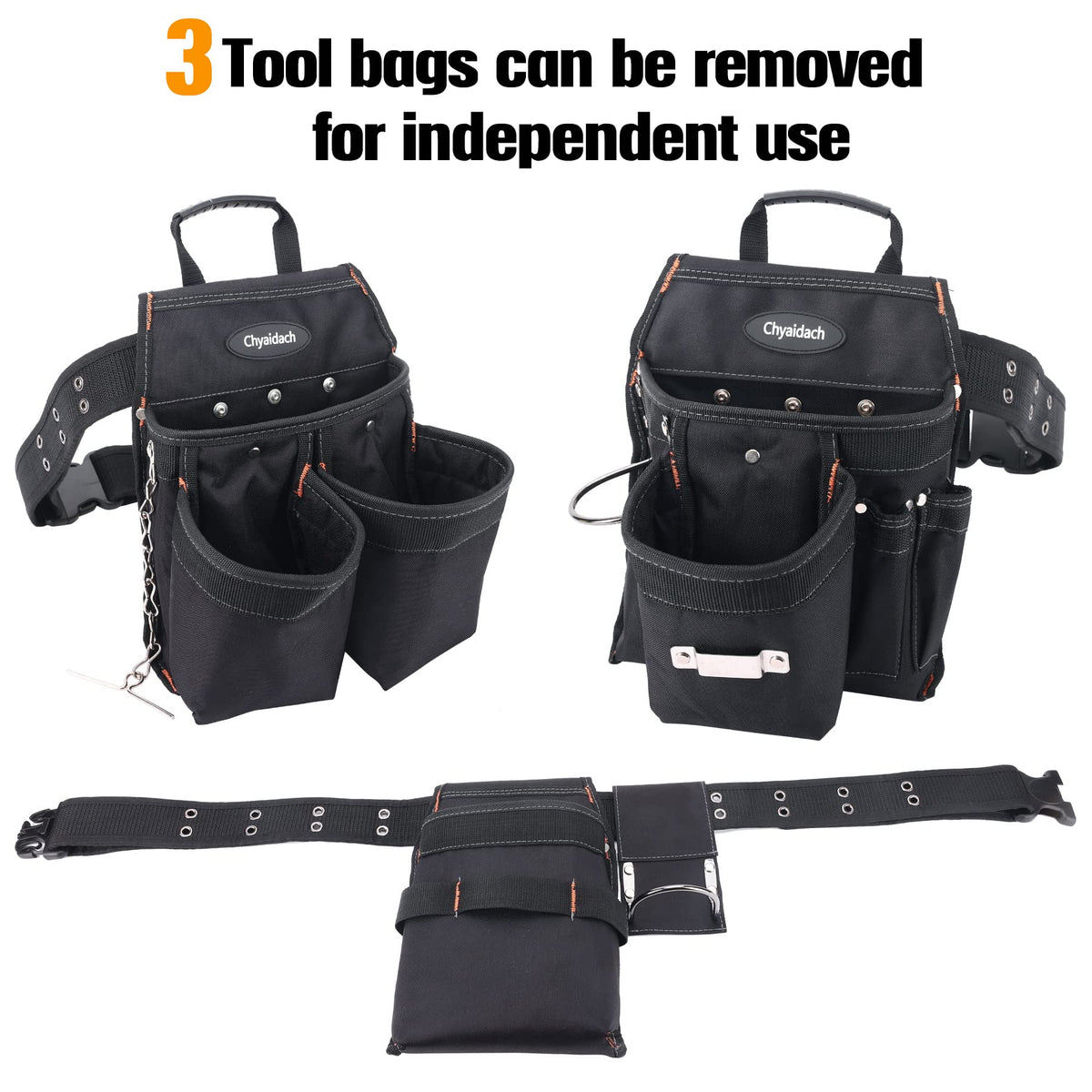 16-Pockets Adjustable Tool Belts with Suspenders C41101