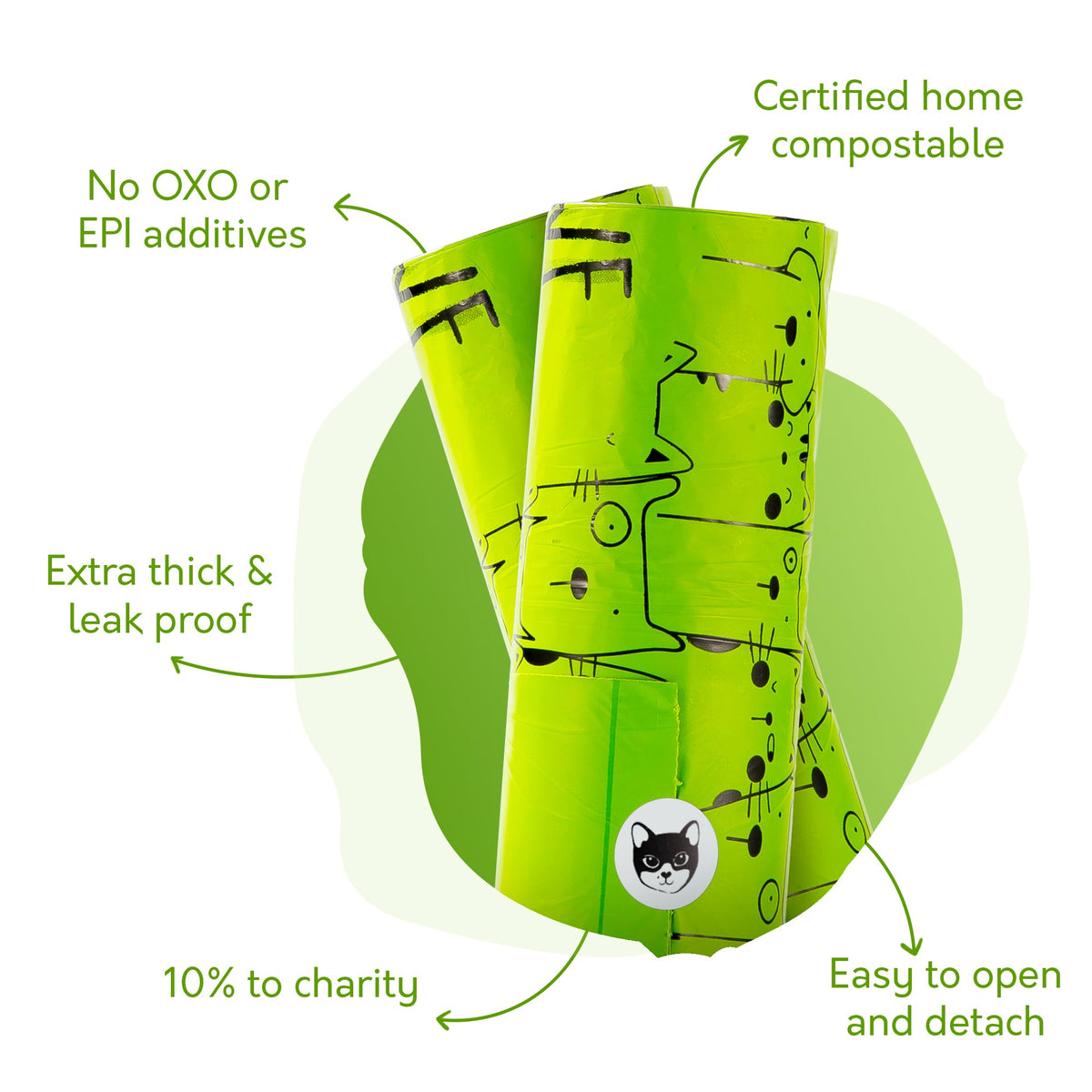 Compostable Cat Litter Bags XL 30 Count I978995