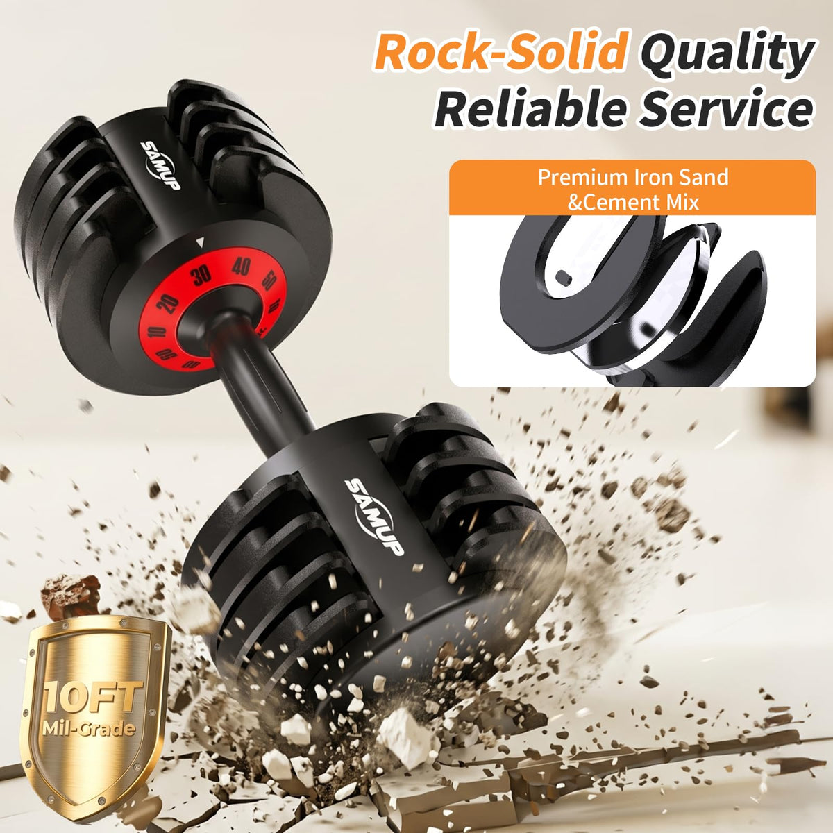 Adjustable Dumbbell Set of 2 with Storage Box F309863