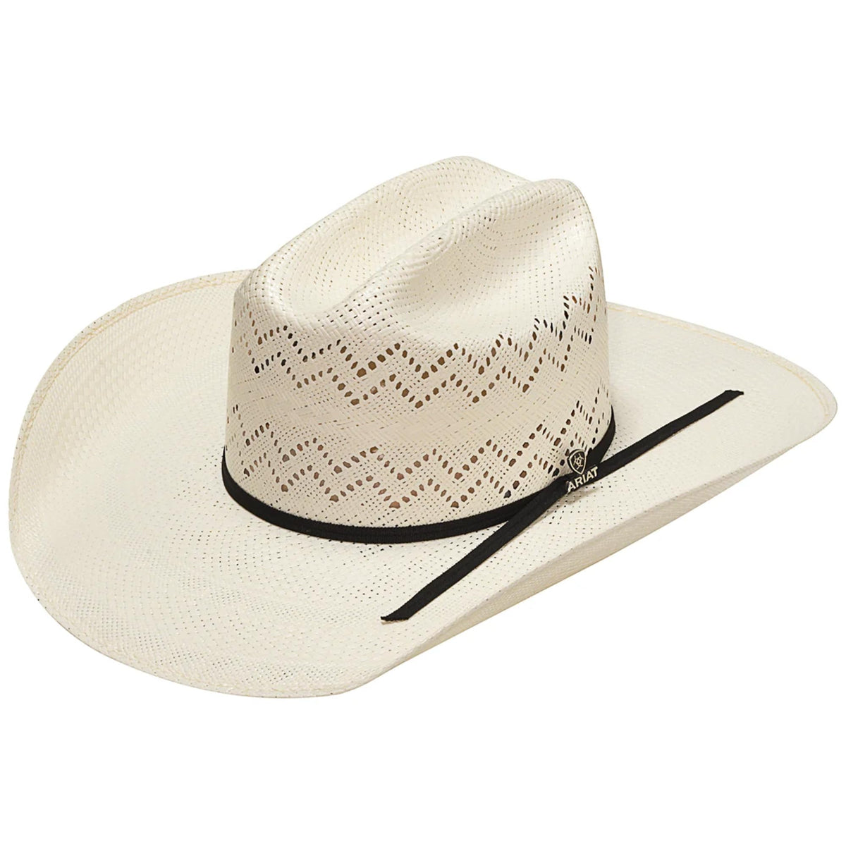 Ivory Shantung Western Hat E3735