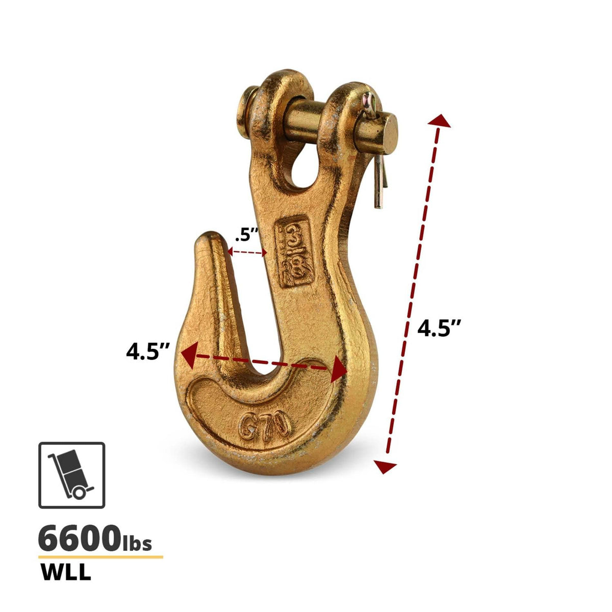 3/8 Clevis Hook G70 4 Pack S57328