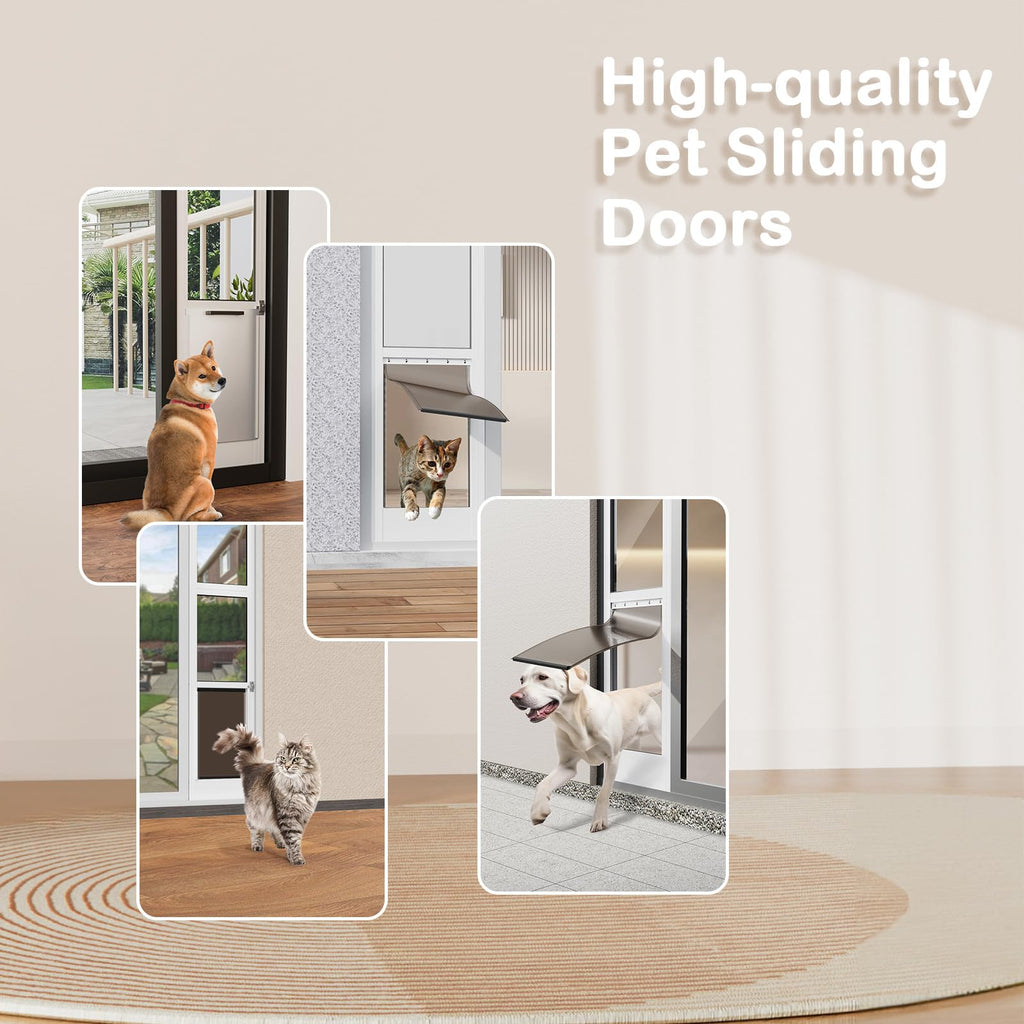 Adjustable Height Sliding Glass Door Dog Door B8881