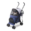 Foldable Pet Stroller for Small Dogs & Cats, 10 lbs, Blue Gray H637723